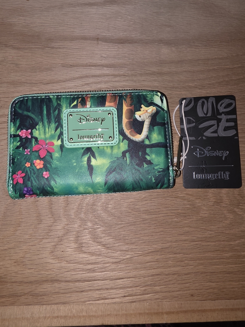 Disney Loungefly Jungle Print Zip Wallet — Green
